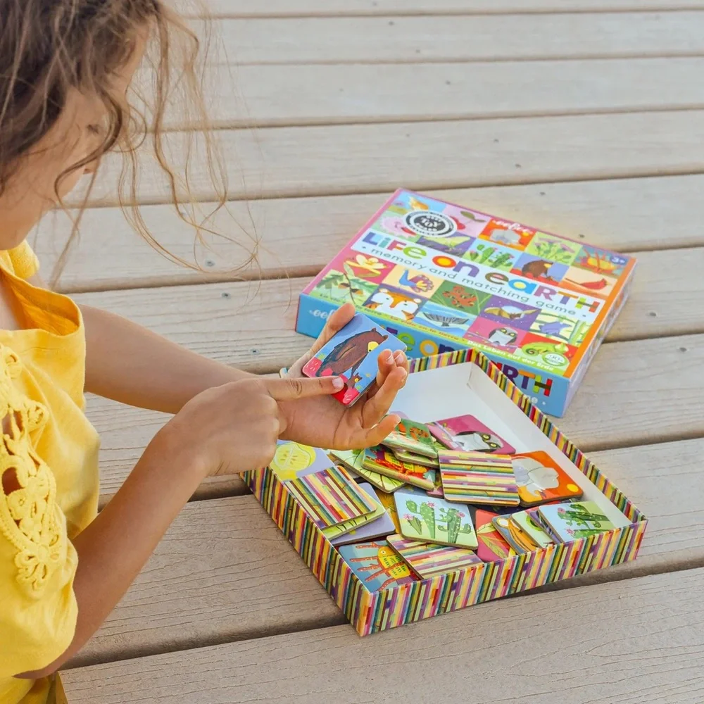 Eeboo Life on Earth Memory and Matching Game + Create A Story Cards